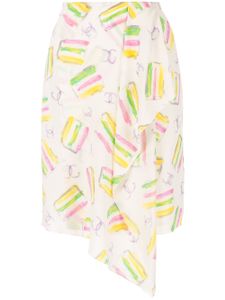 Chanel Pre-Owned ice cream print skirt - White