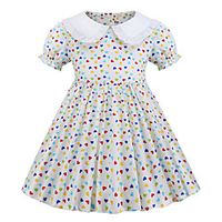 [18m-7y]sweet flower print short sleeve dress Lightinthebox - thumbnail