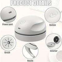 USB Rechargeable Wireless Handheld Vacuum Cleaner Mini Convenient Desk Vacuum Cleaner For Office-C120 Gift For BirthdayEasterPresident's DayBoyGirlfriends Lightinthebox - thumbnail