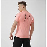 Men's Short Sleeve Running Shirt Tee Tshirt Top Athletic Summer Spandex Quick Dry Breathable Soft Gym Workout Running Active Training Jogging Exercise Sportswear Normal Dark Grey Black Yellow Pink Lightinthebox - thumbnail