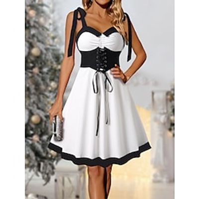 Women's Christmas Dress Winter Dress Lace Dress Midi Dress Lace up Lace Christmas Date Going out Fashion Modern Strap Sleeveless 2023 Regular Fit White Color S M L XL XXL Size Lightinthebox Women's Christmas Dress Winter Dress Lace Dress Midi Dress Lace up Lace Christmas Date Going out Fashion Modern Strap Sleeveless 2023 Regular Fit White Color S M L XL XXL Size Lightinthebox