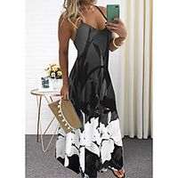 Women's Strap Dress Maxi long Dress Blue Purple Red Wine Gray Green Sleeveless Solid Color Spring Summer Casual / Daily 2021 S M L XL 2XL 3XL 4XL 5XL miniinthebox - thumbnail
