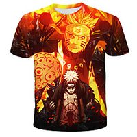 Inspired by Naruto Akatsuki Anime Cartoon Polyester / Cotton Blend 3D 3D Harajuku Graphic T-shirt For Women's / Men's miniinthebox - thumbnail
