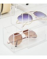 HS Vanity Clear 3 Tiers Acrylic Glasses Display Drawers Clear HS Vanity Clear 3 Tiers Acrylic Glasses Display Drawers Clear