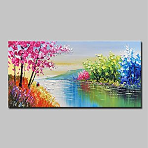 Oil Painting Hand Painted Horizontal Abstract Landscape Modern Stretched Canvas Lightinthebox