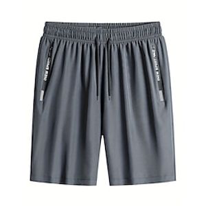Men's Sweat Shorts Shorts Summer Shorts Drawstring Elastic Waist Straight Leg Plain Comfort Breathable Short Casual Daily Holiday Sports Fashion Black Blue Lightinthebox