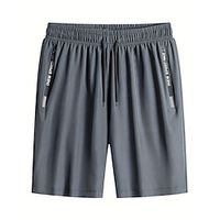 Men's Sweat Shorts Shorts Summer Shorts Drawstring Elastic Waist Straight Leg Plain Comfort Breathable Short Casual Daily Holiday Sports Fashion Black Blue Lightinthebox - thumbnail