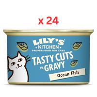 Lily's Kitchen Tasty Cuts Ocean Fish Wet Cat Food Box 24x85G