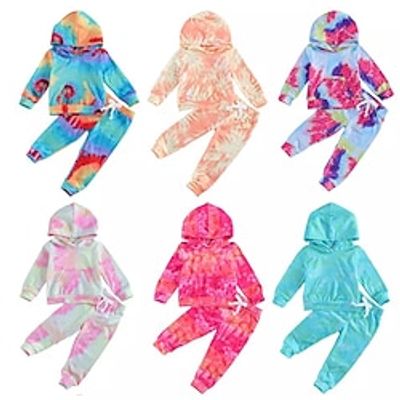 2 Pieces Toddler Girls' Tie Dye Pocket Pants Suit Set Long Sleeve Active Formal 3-7 Years Spring Pink Red Royal Blue Lightinthebox 2 Pieces Toddler Girls' Tie Dye Pocket Pants Suit Set Long Sleeve Active Formal 3-7 Years Spring Pink Red Royal Blue Lightinthebox