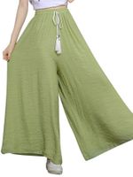 O-NEWE Loose Elastic Waist Drawstring Wide Leg Pants