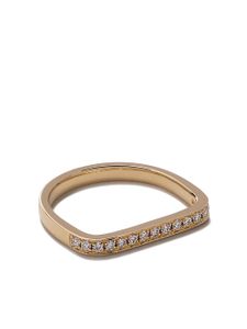 AS29 18kt yellow gold Mini Charm diamond ring