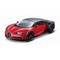 Burago Bugatti Chiron Sport Red/Black 1.18 Scale Model Car - thumbnail