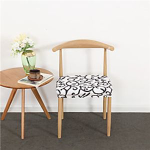 1 Piece Dining Chair Seat Covers, Stretch Fitted Dining Room Upholstered Chair Seat Cushion Cover, Removable Washable Furniture Protector Slipcovers miniinthebox