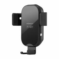 Momax Qmount 15W Auto Clamping Wireless Charging Car Mount Black - thumbnail