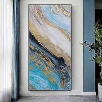 Mintura Handmade Oil Paintings On Canvas Wall Art Decoration Modern Abstract Gold Pictures For Home Decor Rolled Frameless Unstretched Painting Lightinthebox