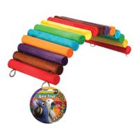 Nutrapet Woodpecker Bird Toy Rainbow Bridge 20 x 9.5 x 7 cm - thumbnail