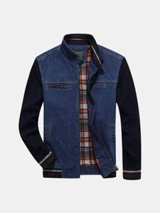 Plus Size Casual Simple Design Denim Jackets