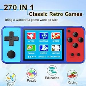 Classic handheld game nostalgias 3.0 inch large screen 380 arcade games double gift console miniinthebox