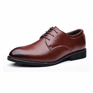 British Business Pointed Toe Men's Leather Shoes Casual Trend Men's Shoes Formal Dress Lace-Up Korean Men's Wedding Shoes miniinthebox