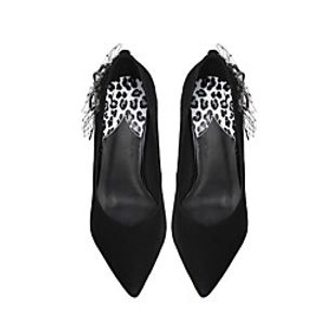 Women's Heels Stiletto Heel Pointed Toe Sheepskin Black miniinthebox