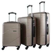 PARA JOHN PJTR3021 Hardside 3 Pcs Trolley Luggage Set, CHAMPAIGNE