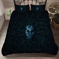 Halloween Duvet Cover Microfiber Soft and Breathable Easy-Care Bedding Quilt Cover with Zipper Closure Three-Piece Bed Set for Bedroom and School Dormitory Lightinthebox - thumbnail