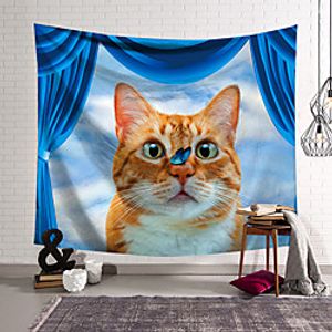 Circus Curtain Wall Tapestry Art Decor Blanket Curtain Hanging Home Bedroom Living Room Decoration Cat Lightinthebox