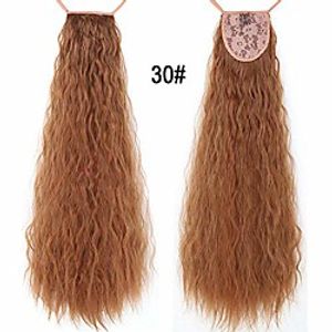 mwzs long curly synthetic ribbon ponytail clip in hair hairpieces party wig p3-a02 24inches Lightinthebox