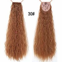 mwzs long curly synthetic ribbon ponytail clip in hair hairpieces party wig p3-a02 24inches Lightinthebox - thumbnail