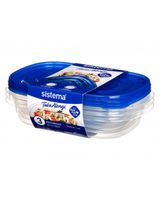 Sistema Takealongs 950ML Rectangular 3Pack