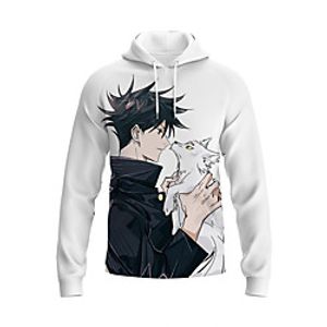 Inspired by Jujutsu Kaisen Fushiguro Megumi Hoodie Anime 100% Polyester Anime Kawaii Hoodie For Unisex / Couple's miniinthebox