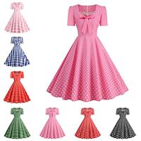 Retro Vintage 1950s Rockabilly Dress Swing Dress Audrey Hepburn Women's Carnival Dailywear Dress Lightinthebox