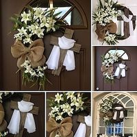 Easter Wreath with Cross - Elevate Your Easter Decor with this Beautiful Bunny Wreath Door Hanging, Adding a Touch of Religious Symbolism and Springtime Charm to Your Home Lightinthebox