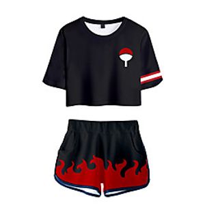 Inspired by Naruto Hatake Kakashi Cosplay Costume Outfits Terylene Graphic Prints 2 Piece Printing Harajuku Shorts For Women's  Men's Lightinthebox