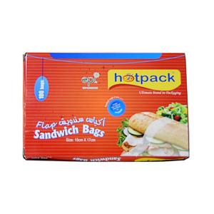 Hotpack Plastic Sandwitch Bag 15-17cm(100pcs)-SB151 Pack Of 4 (UAE Delivery Only)