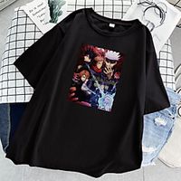 Inspired by Jujutsu Kaisen Cosplay Cosplay Costume T-shirt 100% Polyester Print T-shirt For Women's / Men's miniinthebox - thumbnail