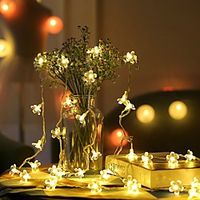 200-240V 10m 100LED Cherry Blossom Fairy Light String LEDs String Fairy Lights Crystal Flowers Garland Outdoor Wedding Decoration Lightinthebox - thumbnail