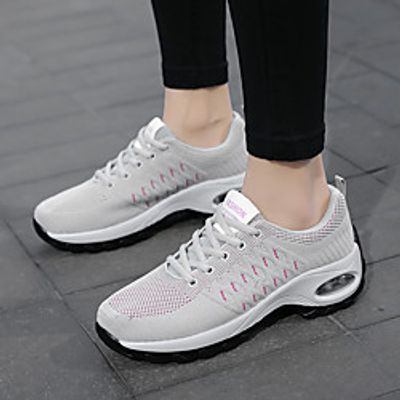 Women's Trainers Athletic Shoes Round Toe Athletic Elastic Fabric Purple Gray Black Lightinthebox