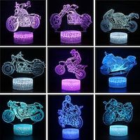 Cool Motorcycle LED Decoration Lights 7/16 Colors LED Night Light for Kids Children Bedroom Decor Xmas Birthday Gifts Toys miniinthebox - thumbnail