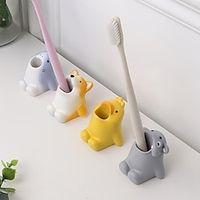 1pc Cute Cartoon Toothbrush Holder, Creative Toothbrush Rack, Storage Rack Ornament miniinthebox - thumbnail