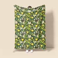 Inspired By William Morris Floral Fruit Pattern Super Soft Blanket,Lightweight Fashion Novelty Flannel Throw Blankets Warm 3D Printed All Seasons Room Decoration Gifts Lightinthebox - thumbnail