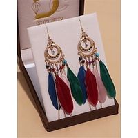 Women's Earrings Ethnic Style Outdoor Feather Earring Lightinthebox