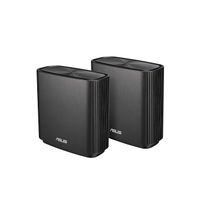 Asus ZenWiFi AC Whole-Home Tri-Band Mesh System (CT8 2 Pack Charcoal) Coverage up to 5,400 sq.ft, AC3000, 4X Gigabit Ports, 3 SSIDs, Black