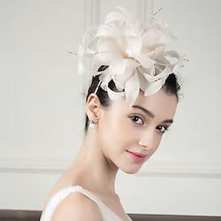 Headbands Fascinators Headwear Feathers Floppy Hat Top Hat Wedding Tea Party Elegant Wedding With Bowknot Headpiece Headwear Lightinthebox