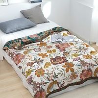 Boho Throw Blanket for Bed  Ultra Soft Rustic Quilt - Floral Printed Farmhouse Decor Bed Blankets All Season Rustic Throw for Sofa Couch Chair Lightinthebox - thumbnail