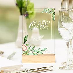 Transparent PVC Erasable Tabletop Decorative Number Signs - Simple and Creative, Changeable for Various Uses, Ideal for Wedding Parties, Celebrations, Table Decorations, and Instructional Signage Lightinthebox