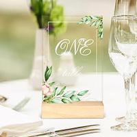 Transparent PVC Erasable Tabletop Decorative Number Signs - Simple and Creative, Changeable for Various Uses, Ideal for Wedding Parties, Celebrations, Table Decorations, and Instructional Signage Lightinthebox - thumbnail