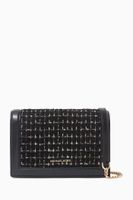 Large Jet Set Crossbody Bag in Woven Fabric & Leather Large Jet Set Crossbody Bag in Woven Fabric & Leather