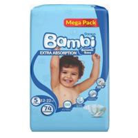 Sanita Bambi Baby Diapers Mega Pack Size 5, X-Large, 12-22 KG, 74 Count