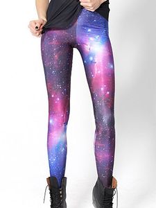 Starry sky 3D printed casual yoga leggings